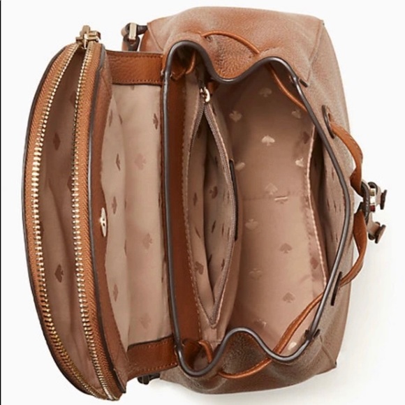 NWT Kate Spade Medium Leila Backpack-Gingerbread - Picture 4 of 8